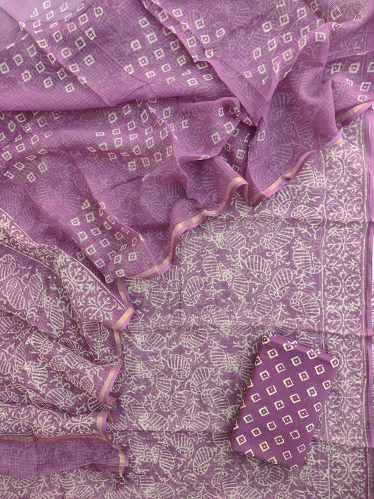 PURE KOTA DORIA SUIT WITH PURE KOTA DORIA DUPATTA