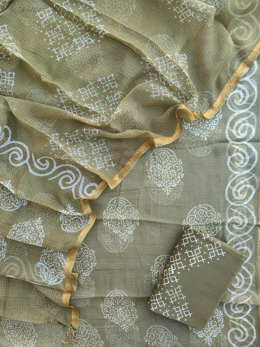 PURE KOTA DORIA SUIT WITH PURE KOTA DORIA DUPATTA