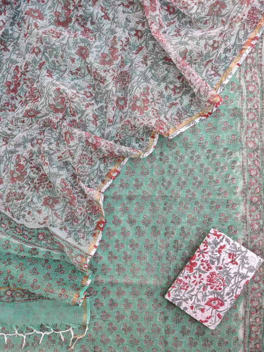 PURE KOTA DORIA SUIT WITH PURE KOTA DORIA DUPATTA