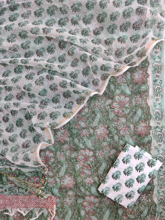 PURE KOTA DORIA SUIT WITH PURE KOTA DORIA DUPATTA