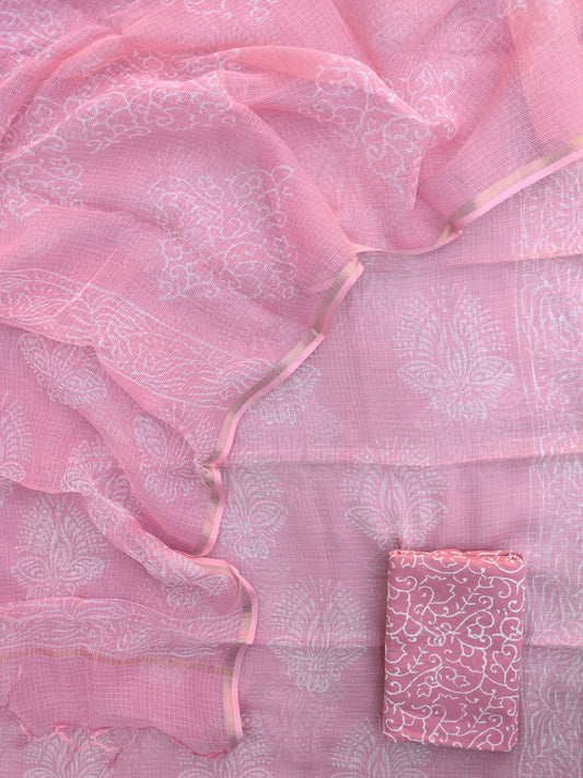 PURE KOTA DORIA SUIT WITH PURE KOTA DORIA DUPATTA