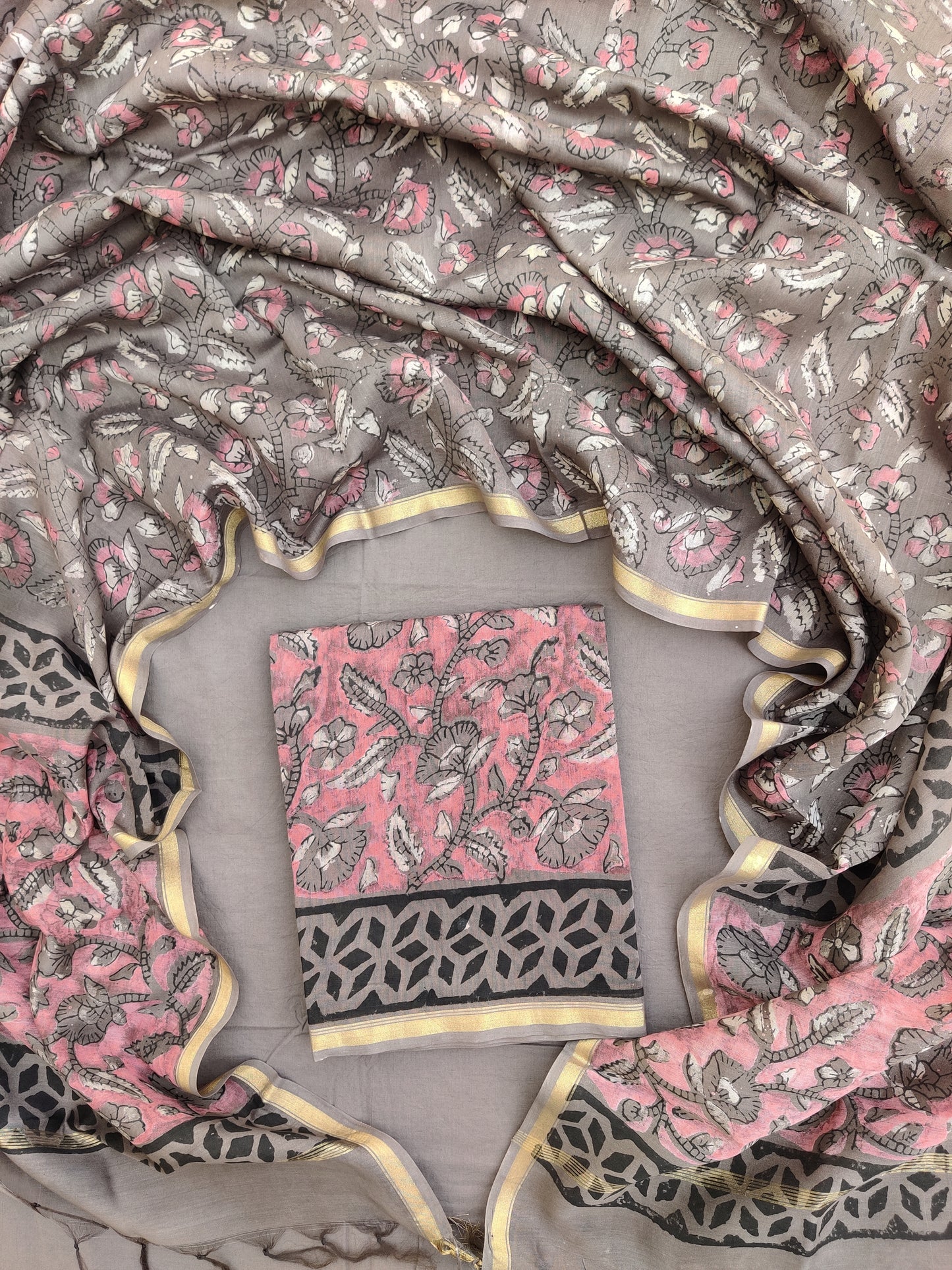Beautiful Vanaspati Chanderi Silk Suits with Chanderi Silk Dupatta