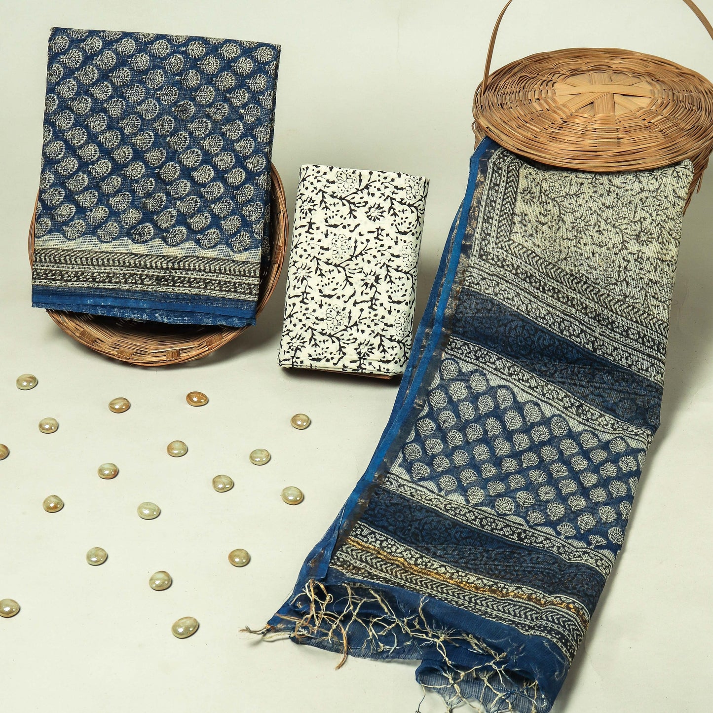 PURE KOTA DORIA SUIT WITH PURE KOTA DORIA DUPATTA