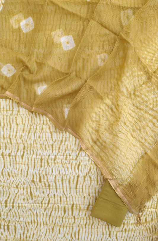 SHIBORI Cotton Suit with Cotton Kota Doria dupatta