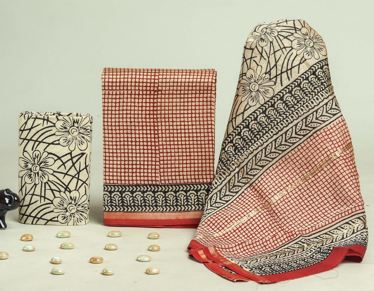 Beautiful Chanderi Silk Suits with Chanderi Silk Dupatta
