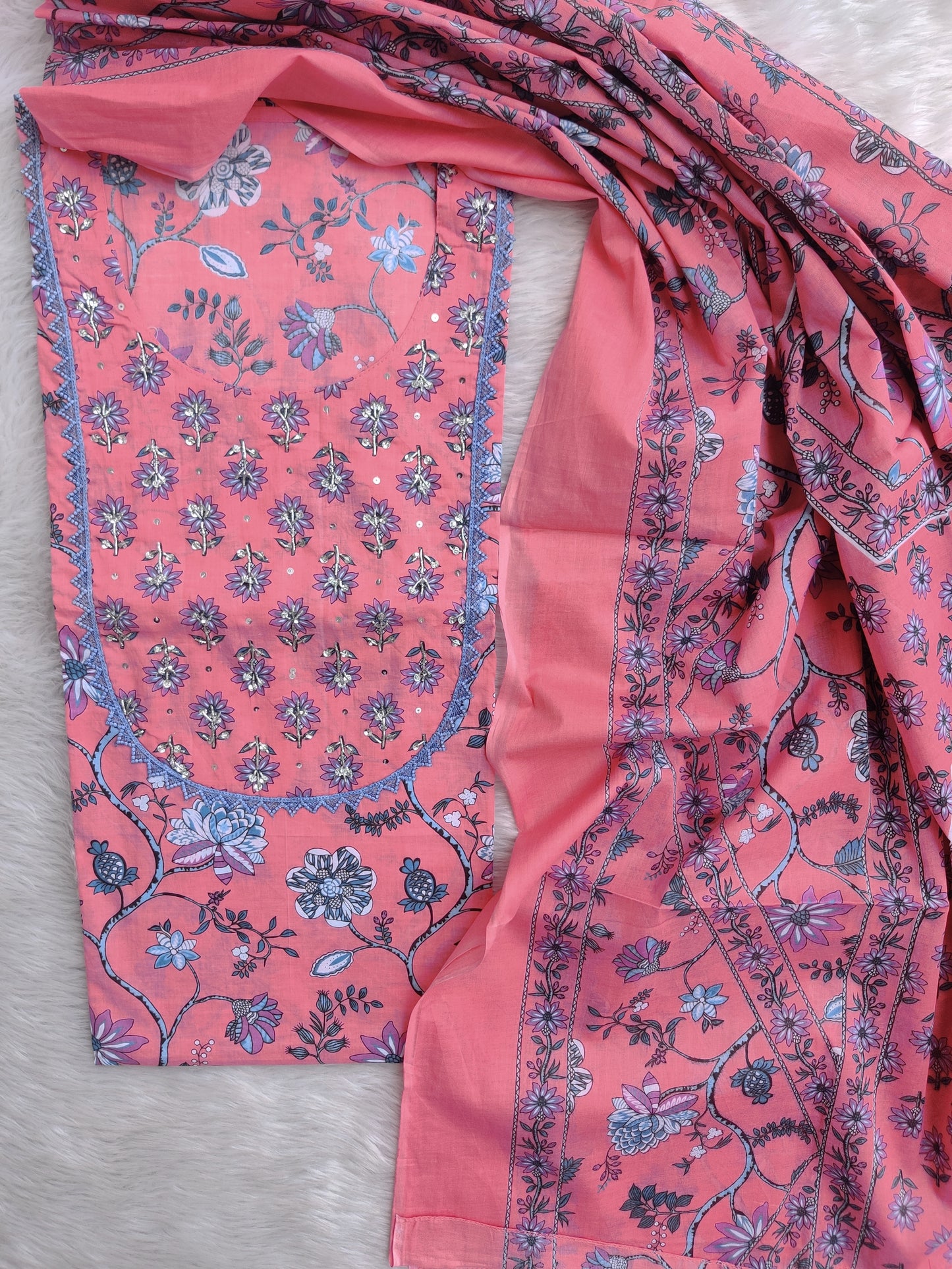 (SALE) TOP & DUPATTA Combo Set 2.5 Mtr each (NO BOTTOM)