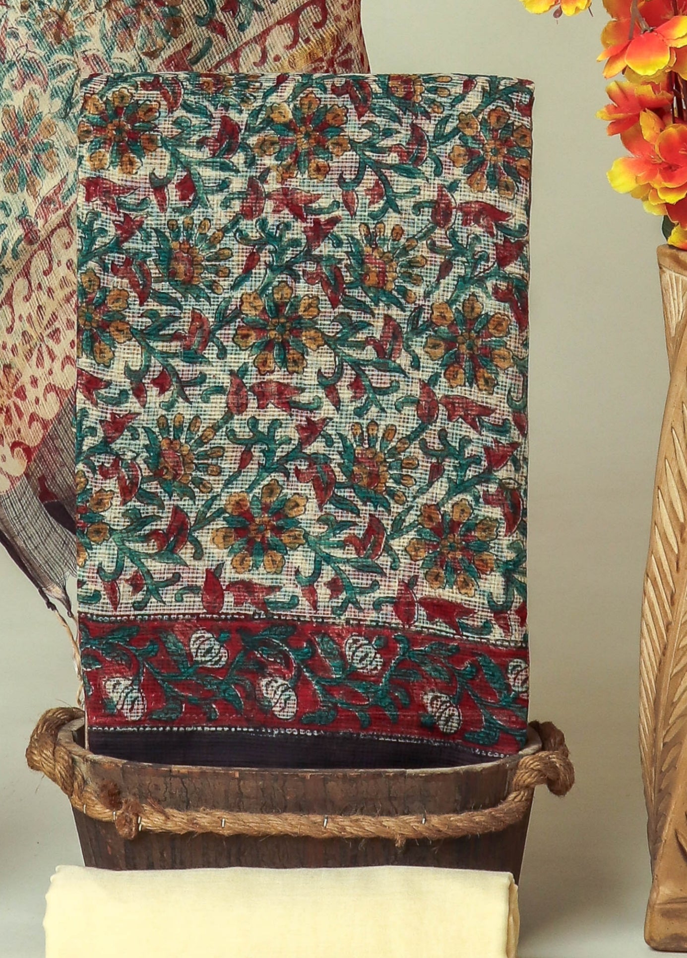 PURE KOTA DORIA SUIT WITH PURE KOTA DORIA DUPATTA WITH (ATTACHED LINING)