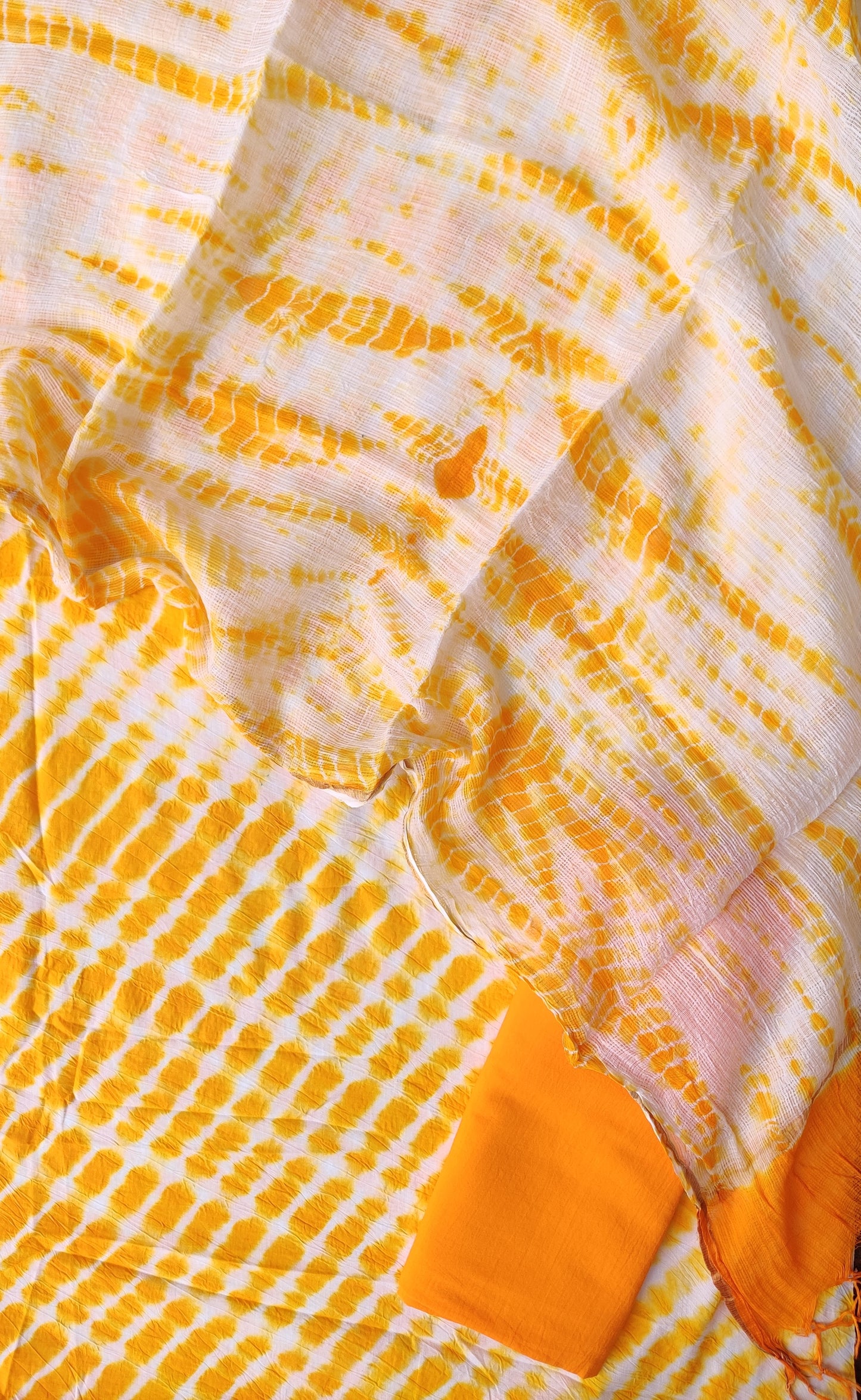 (SALE) SHIBORI Cotton Suit with Cotton Kota Doria dupatta