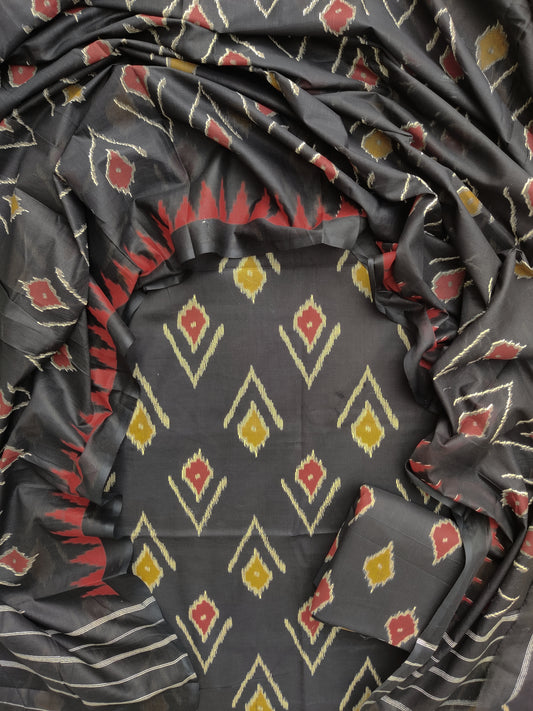Jaipuri Printed Cotton Suit with Mulmul Cotton Dupatta