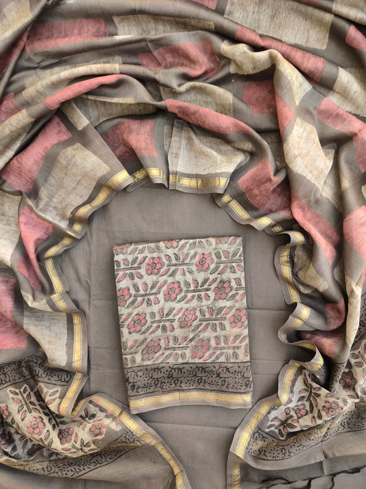 Beautiful Vanaspati Chanderi Silk Suits with Chanderi Silk Dupatta