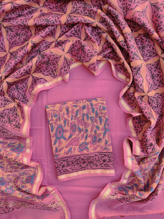 Beautiful Vanaspati Chanderi Silk Suits with Chanderi Silk Dupatta