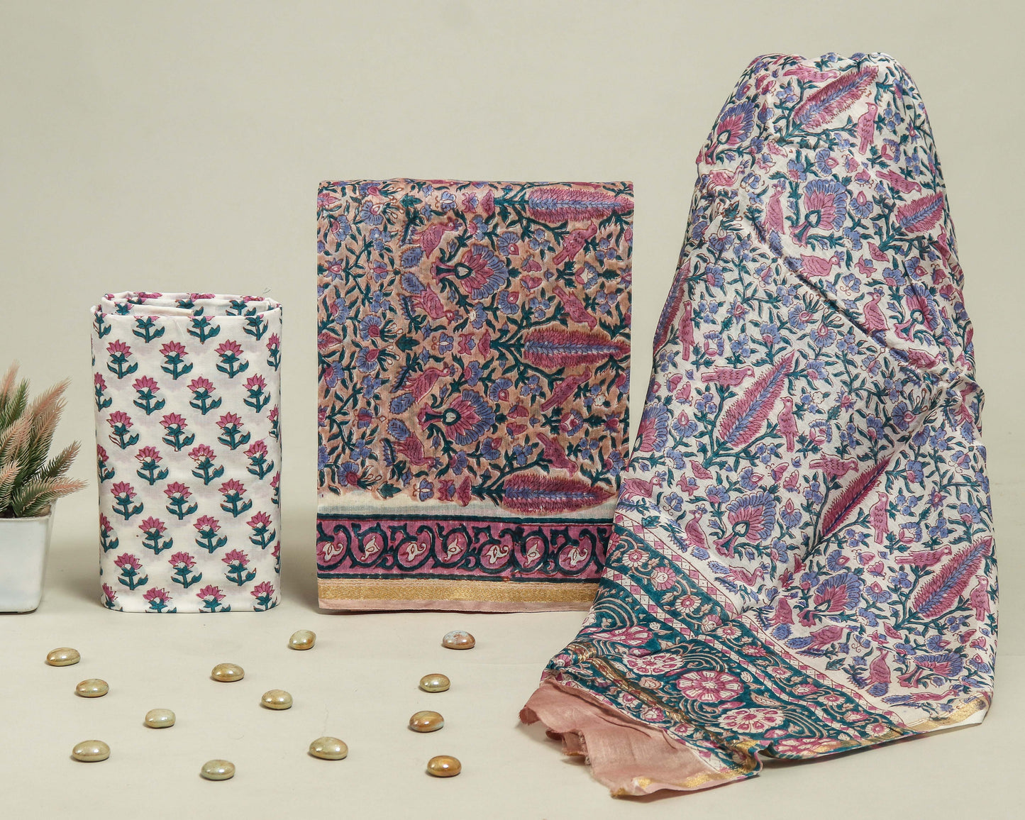 Beautiful Chanderi Silk Suits with Chanderi Silk Dupatta