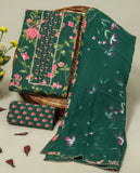 Cotton Printed Neck Work Suits with Chiffon dupatta