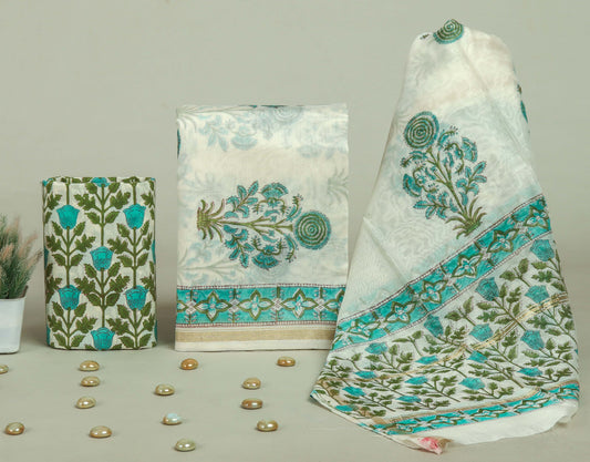 Beautiful Chanderi Silk Suits with Chanderi Silk Dupatta