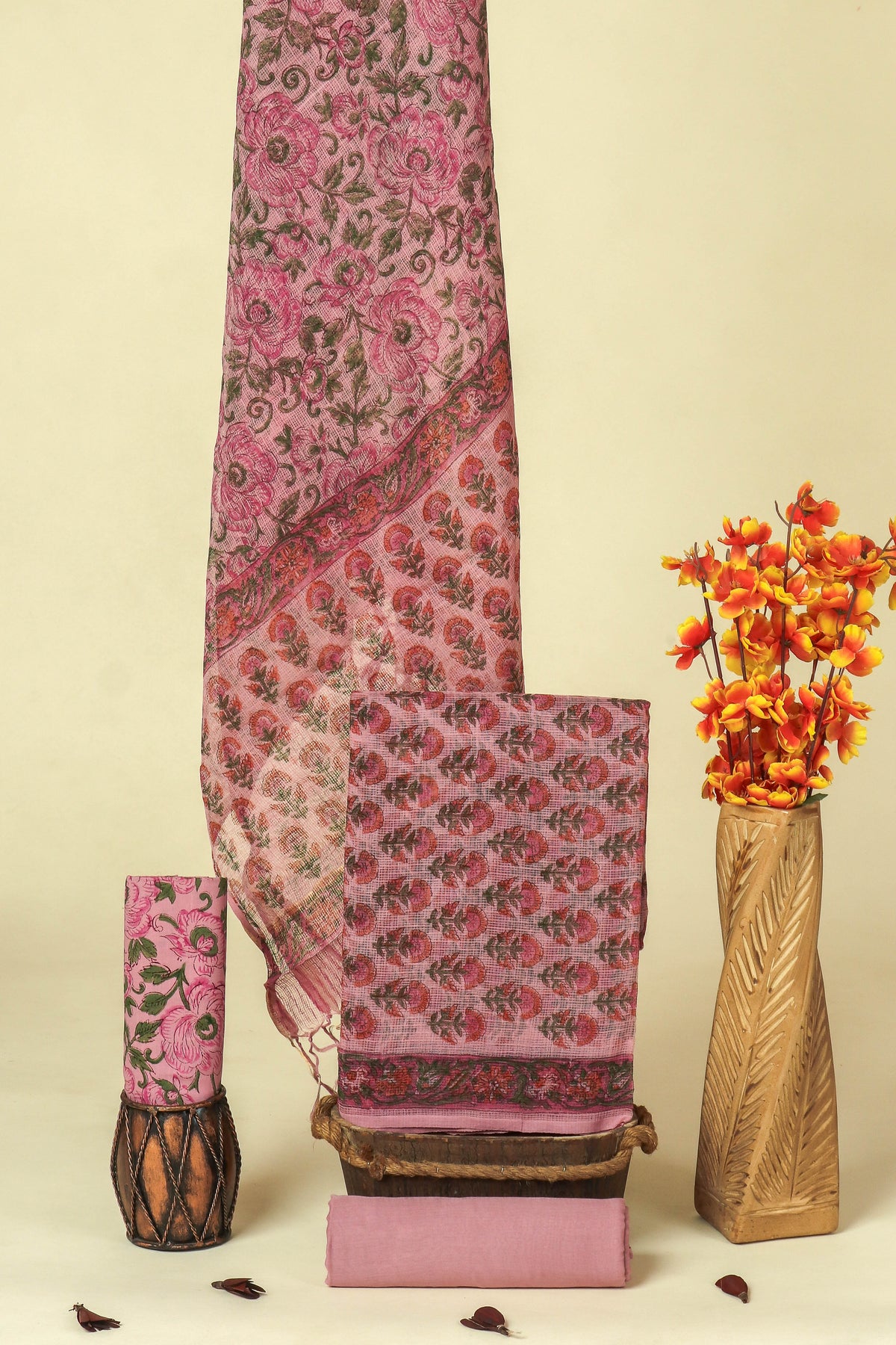 PURE KOTA DORIA SUIT WITH PURE KOTA DORIA DUPATTA WITH LINING