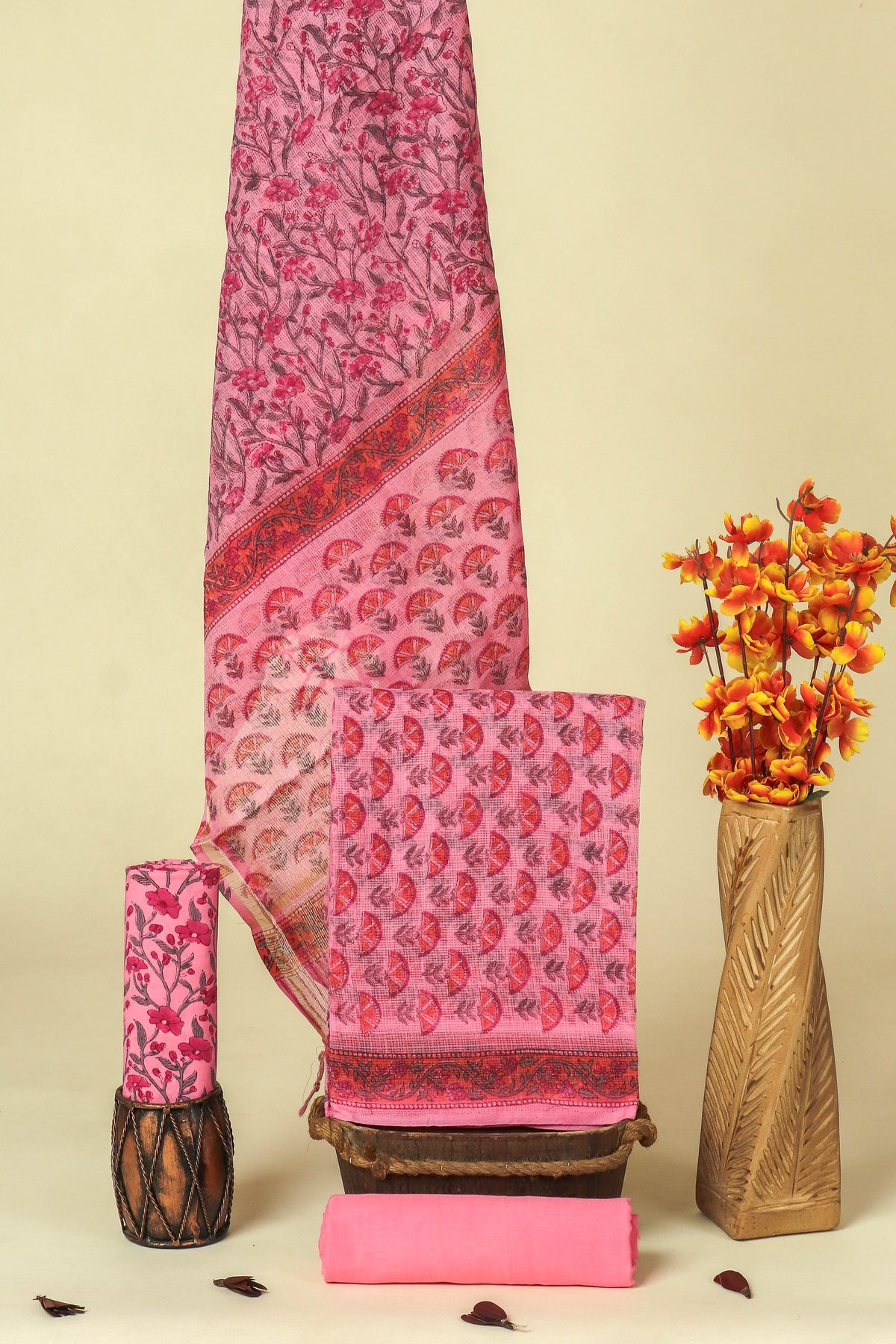 PURE KOTA DORIA SUIT WITH PURE KOTA DORIA DUPATTA WITH LINING