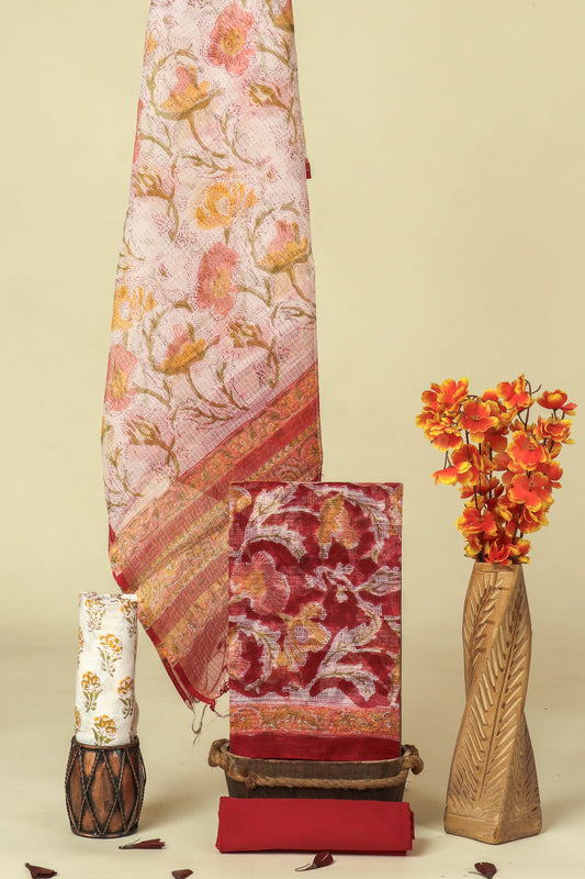 PURE KOTA DORIA SUIT WITH PURE KOTA DORIA DUPATTA WITH LINING
