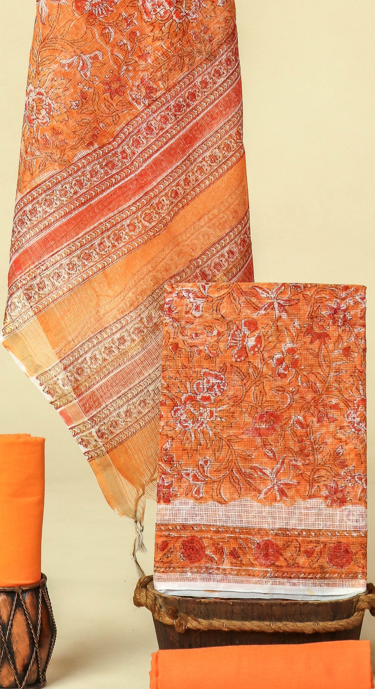 PURE KOTA DORIA SUIT WITH PURE KOTA DORIA DUPATTA WITH (WITH LINING)
