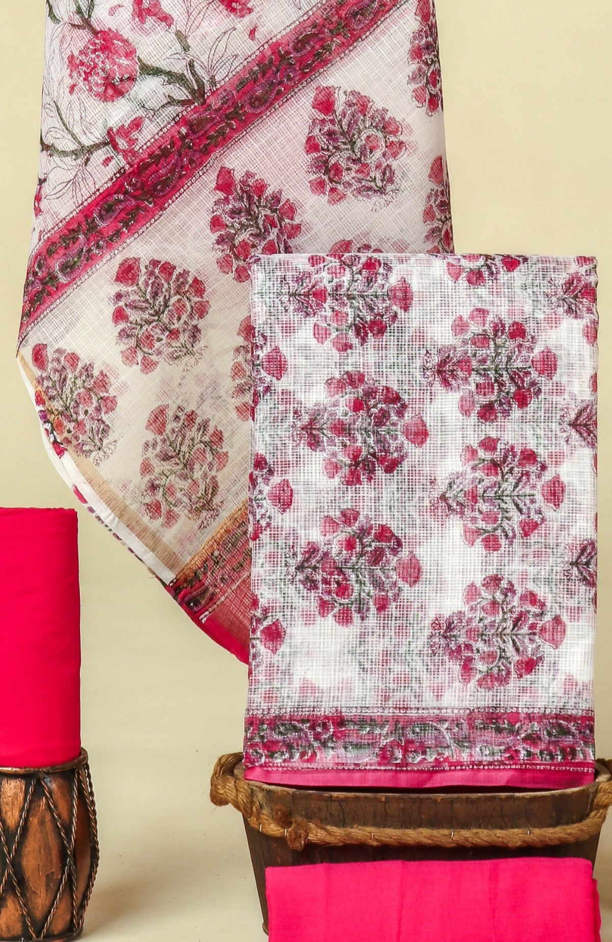 PURE KOTA DORIA SUIT WITH PURE KOTA DORIA DUPATTA WITH (WITH LINING)