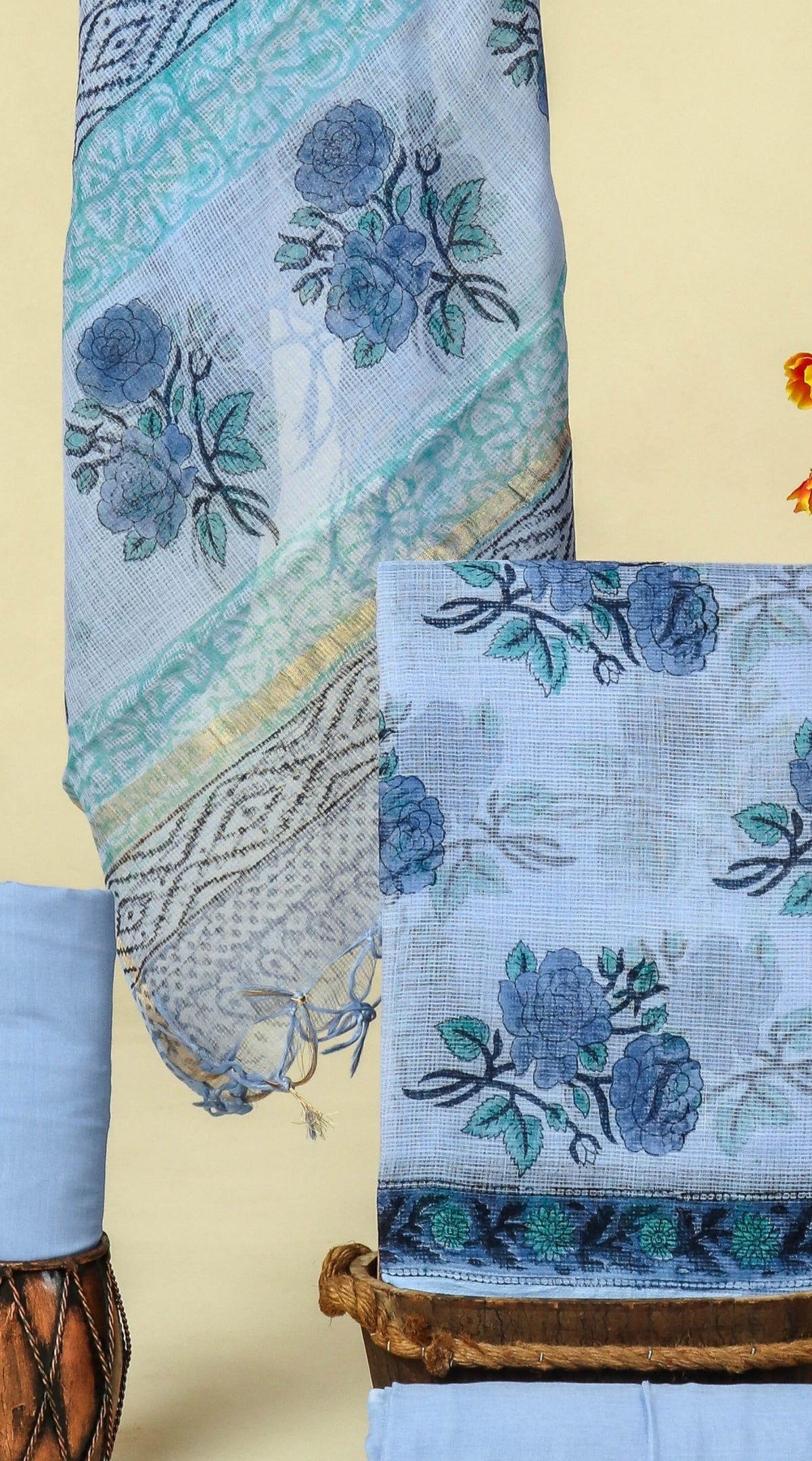 PURE KOTA DORIA SUIT WITH PURE KOTA DORIA DUPATTA WITH (WITH LINING)