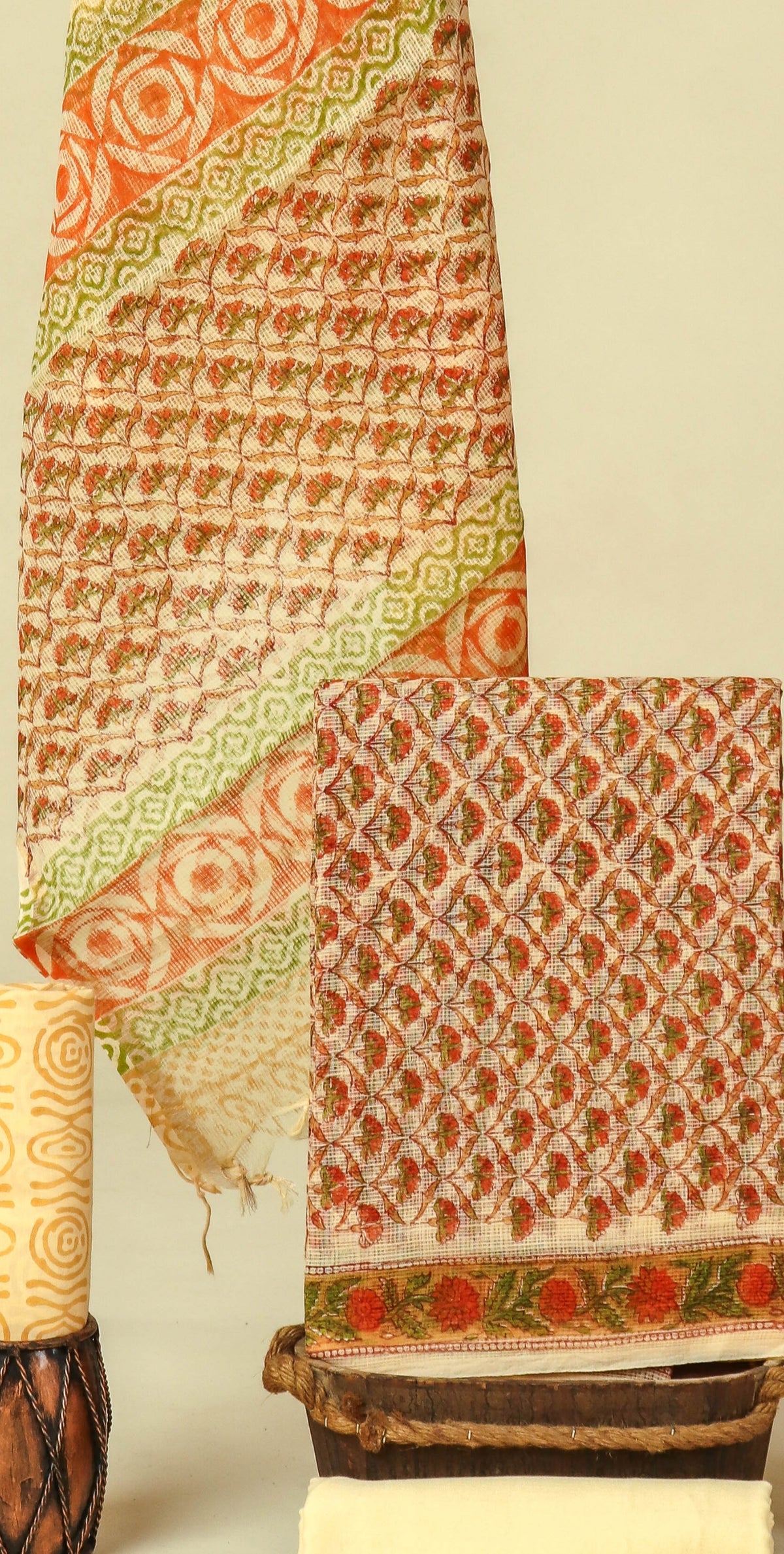 PURE KOTA DORIA SUIT WITH PURE KOTA DORIA DUPATTA WITH (WITH LINING)