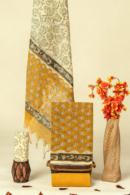 PURE KOTA DORIA SUIT WITH PURE KOTA DORIA DUPATTA WITH (WITH LINING)