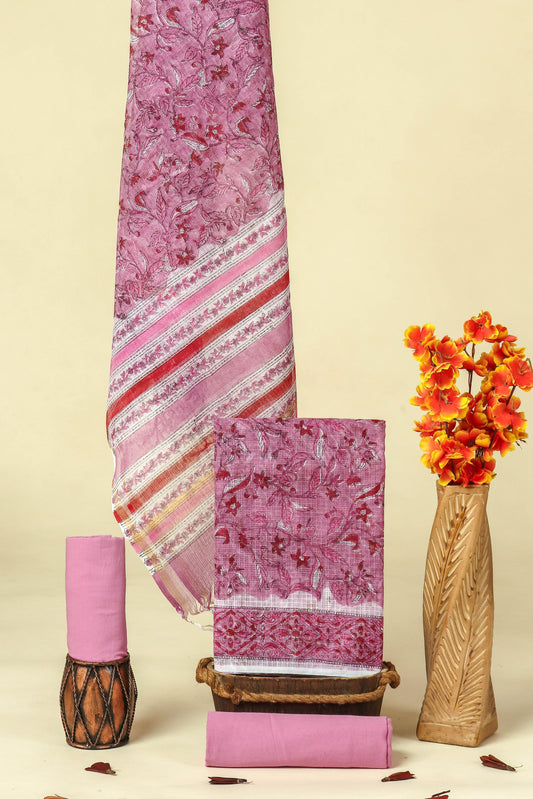 PURE KOTA DORIA SUIT WITH PURE KOTA DORIA DUPATTA WITH (WITH LINING)