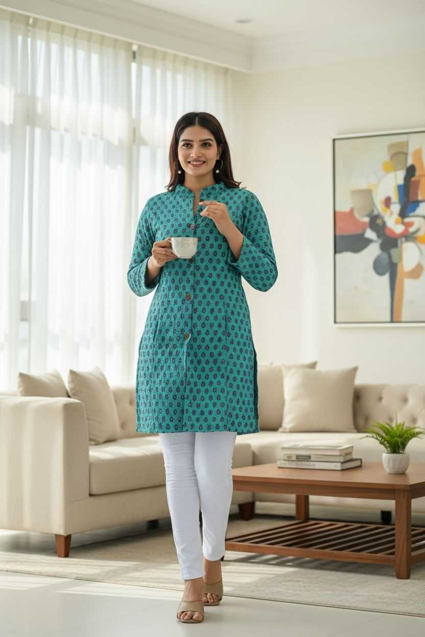 Long Reversible Quilted Cotton Jackets