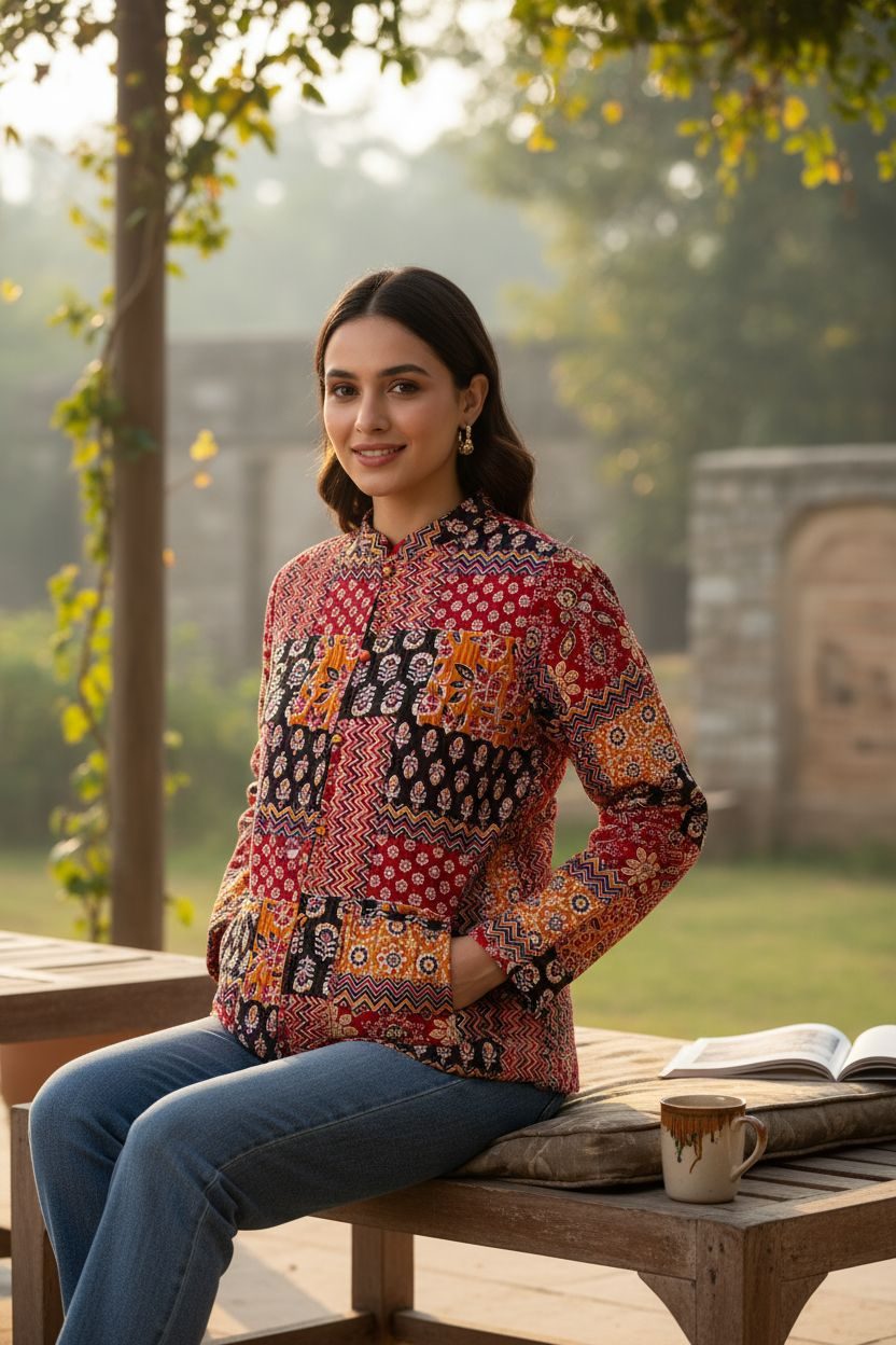 Jaipuri Reversible Quilted Cotton Jackets