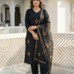 STITCHED Hand Block Printed Cotton suit with kota doria Dupatta
