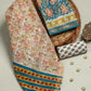 Hand Block Printed Maheshwari Silk Suit with Maheshwari Silk Dupatta