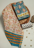Hand Block Printed Maheshwari Silk Suit with Maheshwari Silk Dupatta