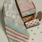 Hand Block Printed Maheshwari Silk Suit with Maheshwari Silk Dupatta.
