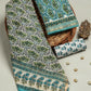 Hand Block Printed Maheshwari Silk Suit with Maheshwari Silk Dupatta