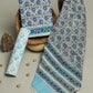 Hand Block Printed Cotton Suit with Chanderi Dupatta