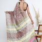 Chanderi Silk Hand Block Printed Saree with Blouse Piece