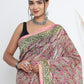 Chanderi Silk Hand Block Printed Saree with Blouse Piece