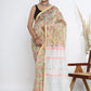 Chanderi Silk Hand Block Printed Saree with Blouse Piece
