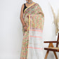 Chanderi Silk Hand Block Printed Saree with Blouse Piece