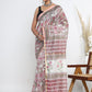 Chanderi Silk Hand Block Printed Saree with Blouse Piece
