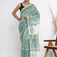 Chanderi Silk Hand Block Printed Saree with Blouse Piece
