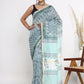Chanderi Silk Hand Block Printed Saree with Blouse Piece