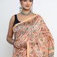 Chanderi Silk Hand Block Printed Saree with Blouse Piece