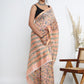 Chanderi Silk Hand Block Printed Saree with Blouse Piece