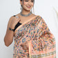 Chanderi Silk Hand Block Printed Saree with Blouse Piece