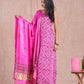 Hand Block Printed Modal Silk Suit with Modal Silk Lagdi Patta Dupatta