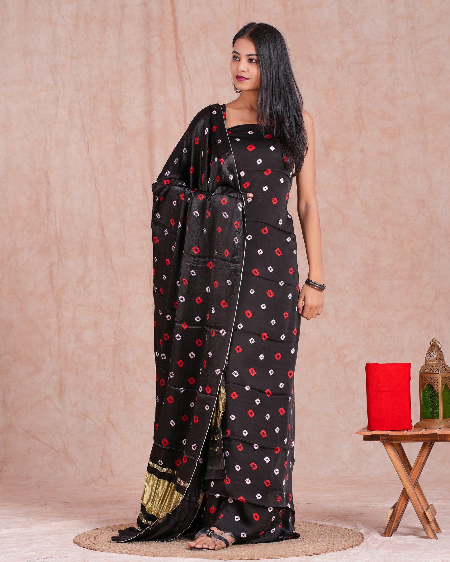 Bandhej Modal Silk Suit with Modal Silk Lagdi Patta Dupatta