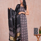 Hand Block Printed Modal Silk Suit with Modal Silk Lagdi Patta Dupatta