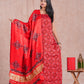 Hand Block Printed Modal Silk Suit with Modal Silk Lagdi Patta Dupatta