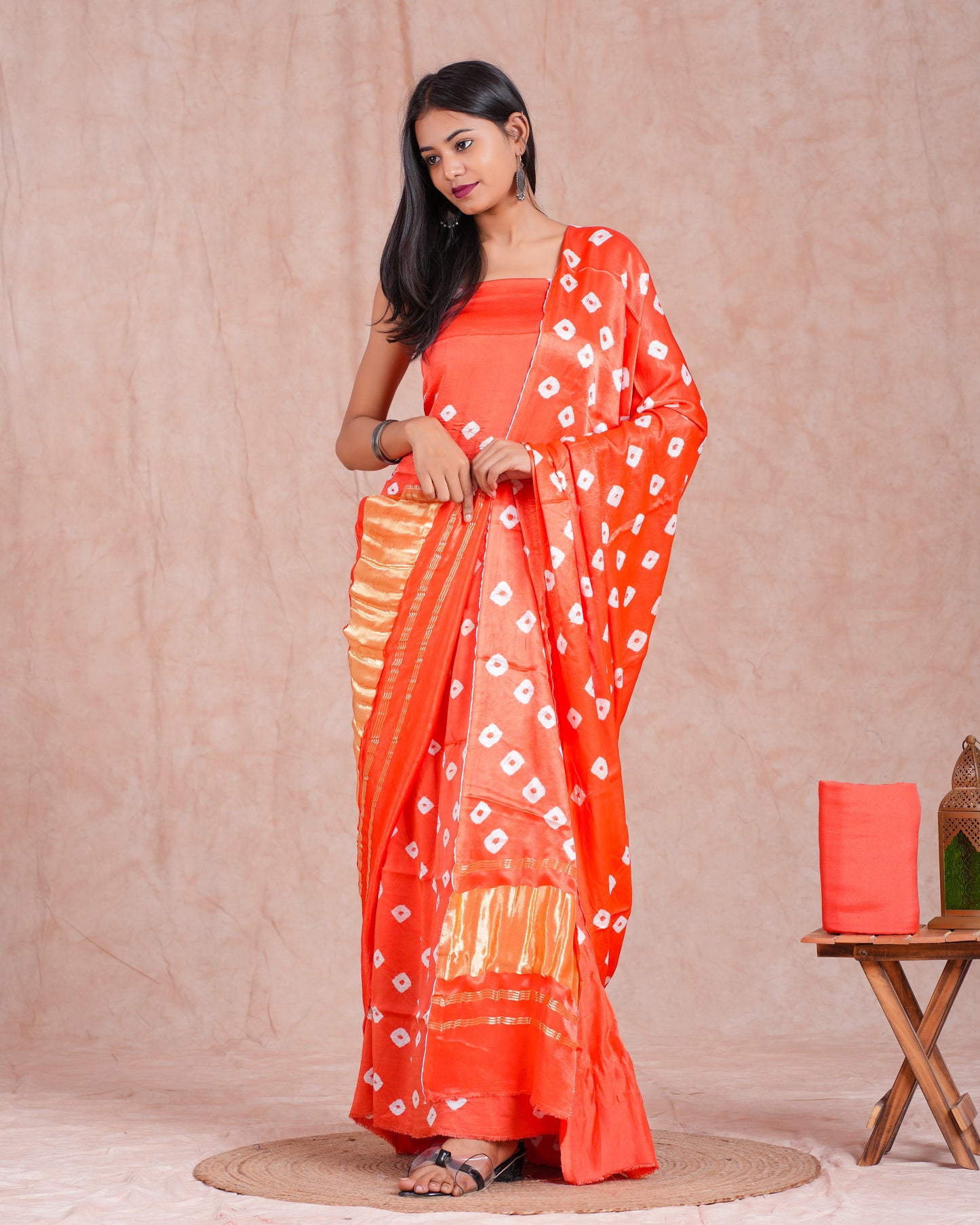 Bandhej Modal Silk Suit with Modal Silk Lagdi Patta Dupatta